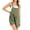 Army Green, variant on Women’s Summer Casual Adjustable Strap Linen Short Overalls - Loose Bib Jumpsuit for Beach/Errands