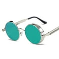 thumbnail image 3 of FashionMio Steampunk glasses new fashion round sunglasses retro glasses trendy sunglasses for men and women/#4, 3 of 4