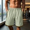 thumbnail image 2 of Gym Shorts Men Color Block Drawstring Casual Straight Leg Workout Shorts Men With Pockets, 2 of 4