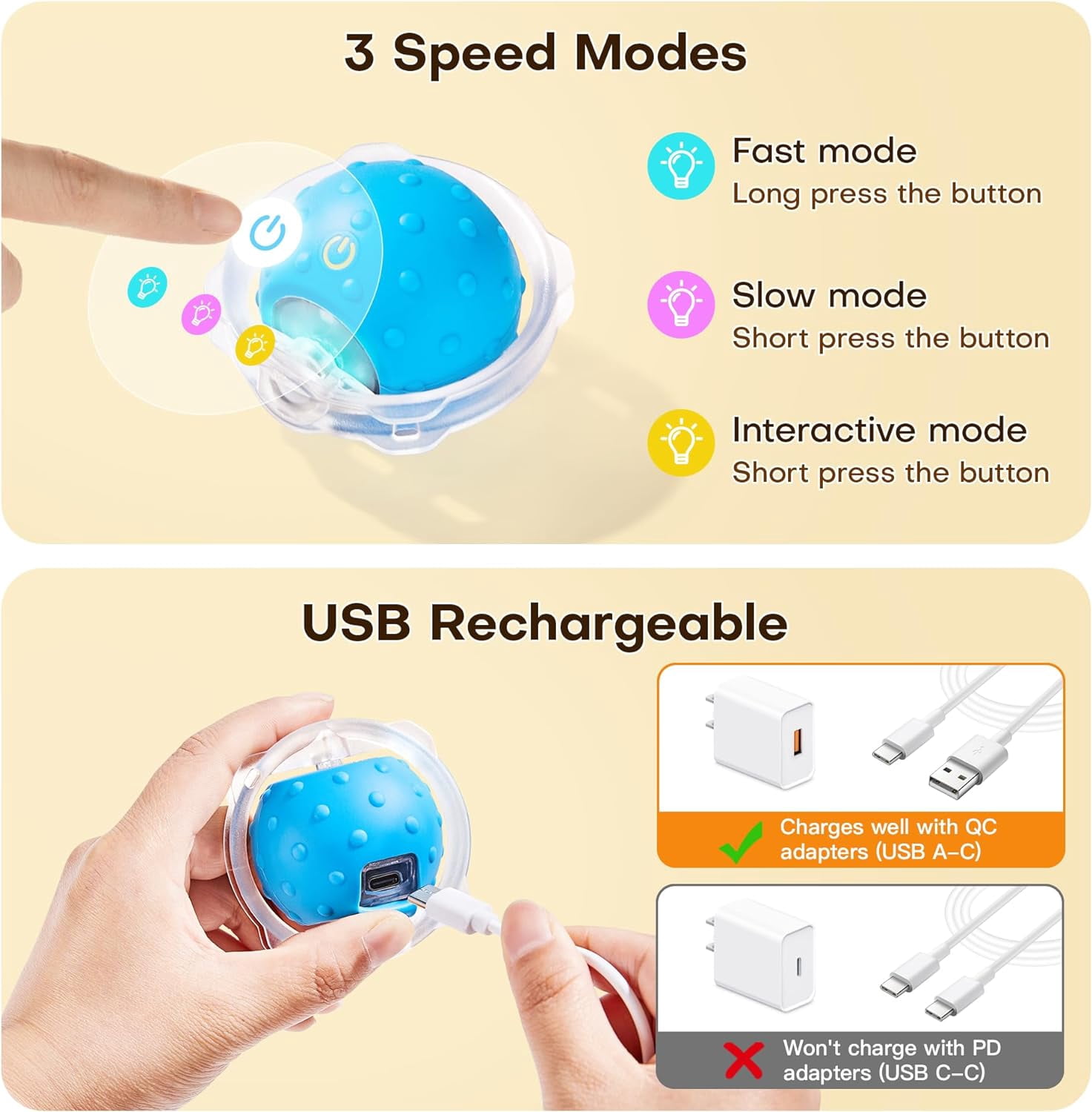 Interactive Cat Toys, Fast Moving Ball in Play Mat, Automatic Motion Activated Ball Hide and Seek for Indoor Exercise Kicker, Animal Squeaky, 28 Inch Mat