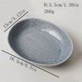 thumbnail image 2 of Ceramic Plate Oval Salad Plate Fruit Dessert Plate Home Restaurant Kitchen Coffee Deep Plate Irregular Dinner Plate Round, 2 of 7