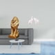 thumbnail image 2 of Figura de león, escultura de , estatua de animal, adorno de resina con acabado liso, ideal para escritorio, decoración del hogar., 2 of 8