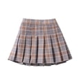 thumbnail image 3 of RTKFRFLM Girls Pleated Mini Skirt School Uniform Style High Waist A-Line Skirt Red 4-5 Years, 3 of 3