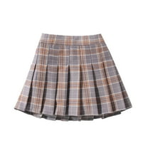 RMGVDSD Toddler Girls Plaid Skirt Girls A-Line Skirts Kids School Uniform Pleated Skirt Casual Tennis Skirt For Children Fashion Mini Skirts Vintage Casual 12-24 Months