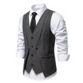 thumbnail image 5 of uikmnh Vests for Men Double Layer formal Style Vest for Men Modern Fashion Outerwear for Business Casual and Event Attire Size:M, 5 of 9