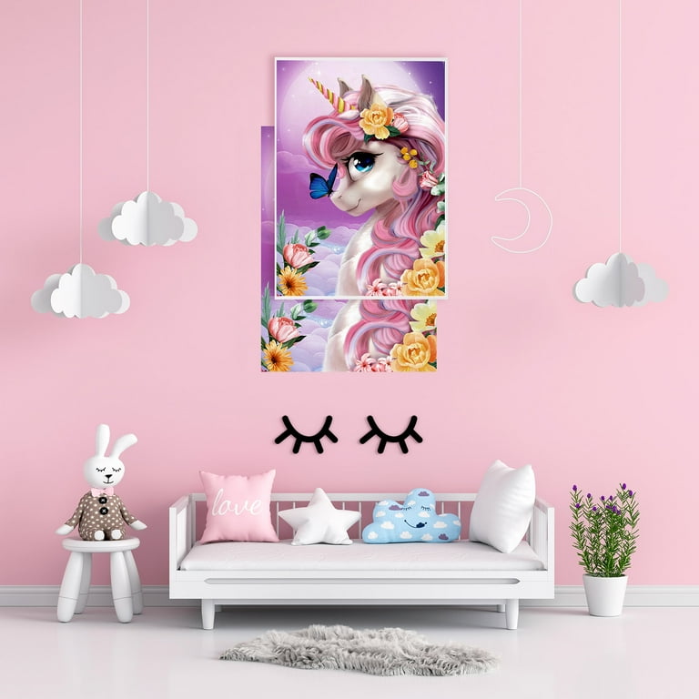  DVWIVGY 5D Diamond Painting Kits Hello Baby Pink Flowers A  Sweet Little Girl is on The Way Full Drill Round Diamond Art for Home Wall  Decor 12x16inch