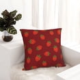 thumbnail image 6 of Pofeuu Strawberry Print Double-sided plush pillowcase Square Throw Pillow Covers Pillows Cover for Living Room Bedroom Sofa Couch Cushion Cover（No pillow core）-24"x24", 6 of 7