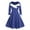 Blue, variant on Patlollav Christmas Dresses Womens Solid Long Sleeve Off-The-Shoulder Collar Retro Dress