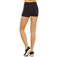 thumbnail image 3 of Sofra Women & Plus 12" Stretch Outseam Wide Wastband Workout Running Hot Shorts (S-3XL), 3 of 4