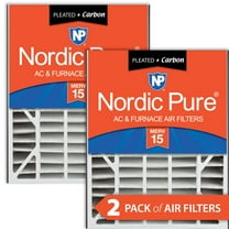 Air Bear 20x25x5 (4 7/8) Air Filter Replacement MERV 15 Plus Carbon 2 Pack
