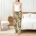 thumbnail image 5 of Uemuo Snake And Rose Pattern Women's Wide Leg Palazzo Lounge Pants with Pockets Light Weight Loose Comfy Casual Pajama Pants-Medium, 5 of 9