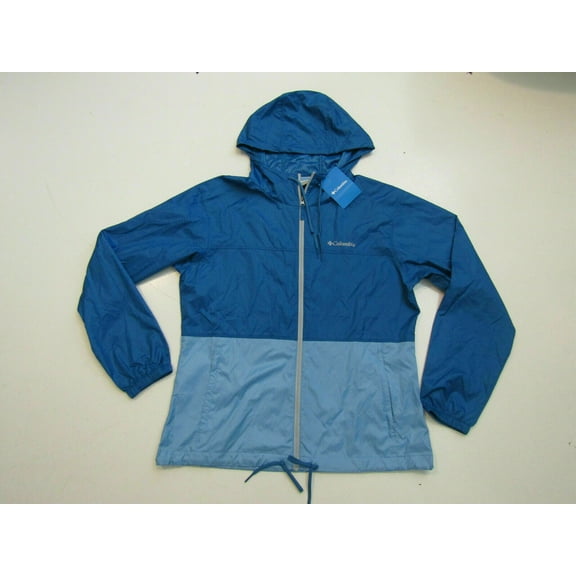 COLUMBIA Womens Dark Cyan Blue Sky Windbreaker Jacket Waterproof, Small