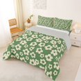 thumbnail image 2 of Homewish Retro Flower Full Size Comforter Sets,Vintage Floral Bedding Comforter Set,Green,Light Gray Reversible,3 Pieces,1 Comforter and 2 Pillowcases, 2 of 7