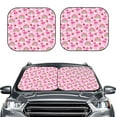 thumbnail image 2 of Saiise Cute Flamingo for Foldable Car Sun Shades (2-Pack) Offer Sun Protection with an Easy-fold Design for Convenient Windshield Shading-Small, 2 of 6