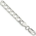 thumbnail image 1 of Sterling Silver 6.25mm Flat Open Curb Chain (8 X 6.25) Made In Italy qfoc220-8, 1 of 5