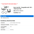 thumbnail image 2 of Door Lock Kit - Compatible with 1981 - 1986 Ford F700 1982 1983 1984 1985, 2 of 2