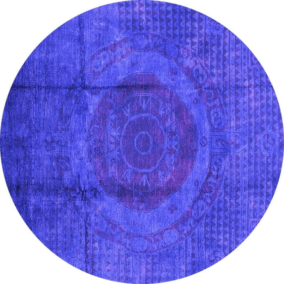 Ahgly Company Indoor Round Persian Purple Bohemian Area Rugs, 6' Round
