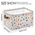 thumbnail image 4 of Yayeee Canvas Storage Basket with Handles for Shelves Fabric Bins Closet Organizer, Beige Stars, 4 of 8