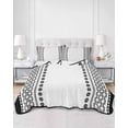 thumbnail image 2 of Quilts Queen Size Bedding Set, Boho Black Reversible Summer Quilt 3 Pieces, Farmhouse Vintage Bohemia Geometric Lightweight Bedspreads Coverlets with 2 Pillow Shams for All Seasons, 2 of 5
