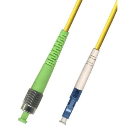 Ultra Spec 1M Singlemode Simplex Fiber Optic Cable (9/125) - FC/APC to LC/UPC with Firm Strain Relief Boots