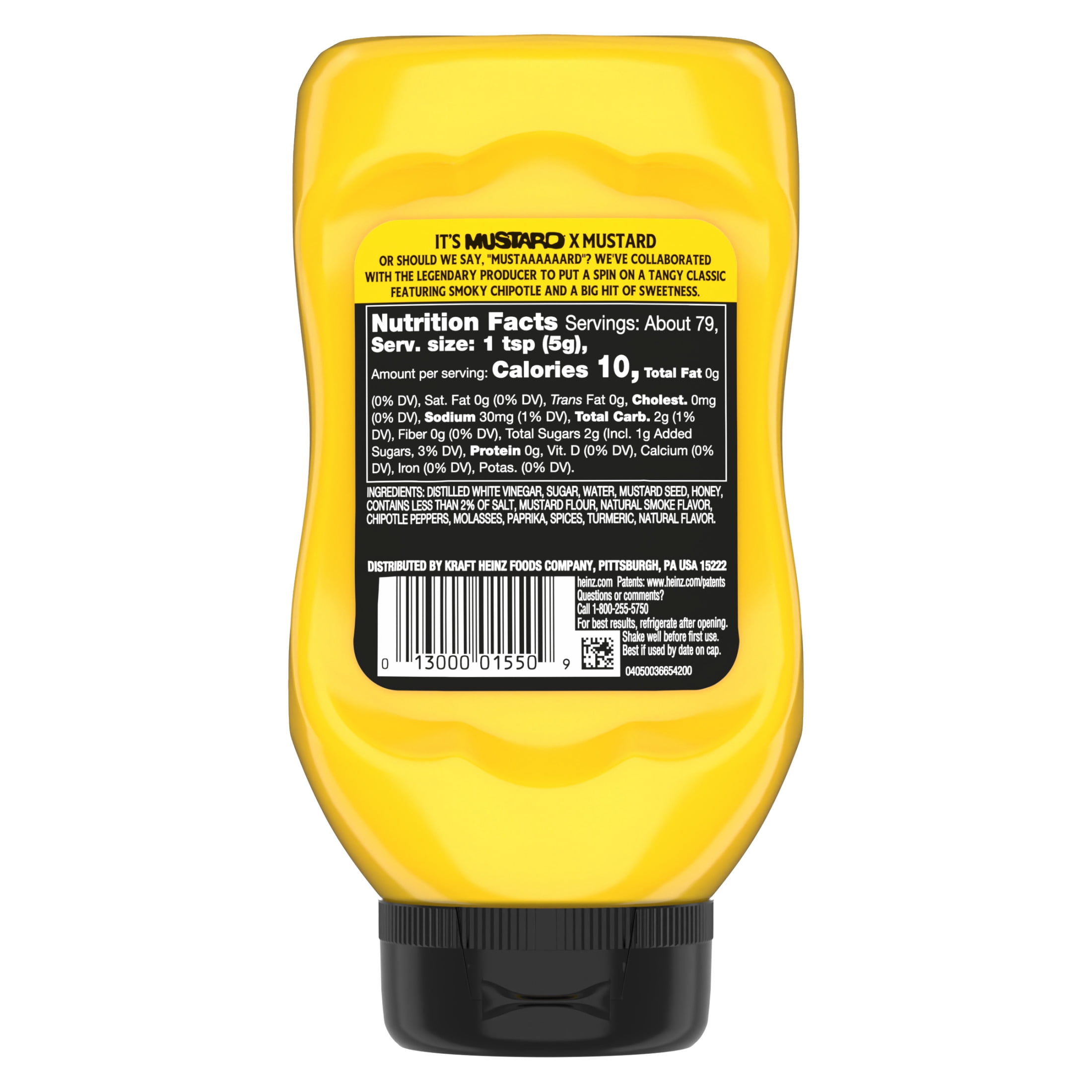Heinz Mustaaaaaard Chipotle Honey Flavored Mustard with Other Natural Flavors, 14 oz Bottle, Liquids