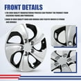 thumbnail image 5 of 4Pcs Set 15" Hubcap Wheel Rim Cover Compatible with 2013-2015 Honda Civic Sedan,2013 Honda Civic Coupe,Compatible with Steel Wheels,Bolt on Installation,Silver Lacquer & Black Lacquer, 5 of 7