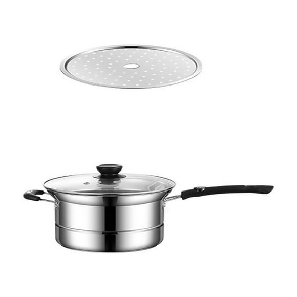 EGNMCR Multipurpose Stainless Steel Saucepan Stainless Steel Frying Pan Household Multi-purpose Soup Pot Steamed, Boiled And Salvaged Noodles Pot a pot