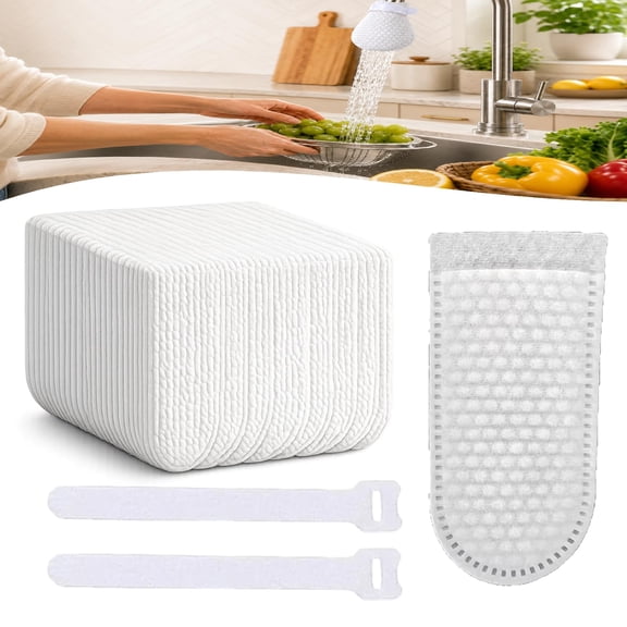 Faucet Filter Cotton Bags, Universal Splash-Proof Multi-Purpose Faucet Filter Sponge, All The Scale, Sand, Sediment, Easy To Remove & Replace for Kitchen Sink and Bathroom
