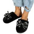 thumbnail image 3 of Vedolay House Slippers 2023 Anti-Slip Soft Plush House Slippers Cute Shoes Black,41, 3 of 5