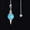 Blue Turquoise, variant on Natural Gemstone Crystal Pendulum Healing Dowsing Chakra Reiki Pendant Necklace-Turquoise