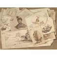 thumbnail image 3 of Pietro Jacopo Palmieri 14x11 Black Modern Framed Museum Art Print Titled - Trompe-L’Oeil Exercise; Prints on a Table Top (1766), 3 of 5