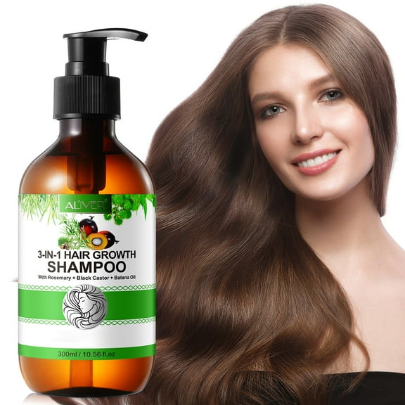 Aliver 3-in-1 Hair Shampoo with Rosemary   Black Castor   Batana Oil-Nourishing Scalp Hair Shampoo for all Hair Types-10.56 fl.oz