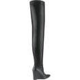thumbnail image 5 of Women's Over The Knee Wedge Heel Boots Pointed Toe Thigh High Boot, 5 of 6