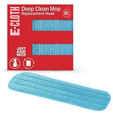 E-Cloth Deep Clean Mop Head, Microfiber Mop Head Replacement for Floor Cleaning, Great for Hardwood, Laminate, Tile and Stone Flooring, Washable and Reusable, 100 Wash Guarantee, 1 Pack