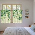 thumbnail image 3 of Country Leaves Kitchen Curtains 54 Inch Length, Green Leaf Branches Vine Botanical Rustic Tiers Curtains for Bathroom Bedroom Cafe, Light Filtering Small Window Treatment Drapes 2 Panels 42"Wx54"L, 3 of 8