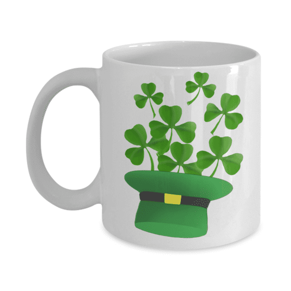 Funny Coffee Mugs Make St Patricks Day Great Again Shamrock Funny St Patricks Day Irish Coffee Gift Coffee Mug Tea Cup,White 11 oz