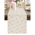thumbnail image 2 of Burlap Table Runner 90 Inches Long, Vintage Watercolor Rustic Flowers on Linen Non-Slip Kitchen Table Runners for Dining Room Everyday Use Party Table Decorations Pastoral Floral, 2 of 9