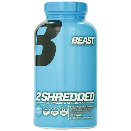 Beast Sports Nutrition, 2 Shredded thermogénique complexe, perte de poids capsules, 120 Count