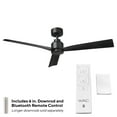 thumbnail image 2 of WAC Clean 52" Matte Black Smart Ceiling Fan with Remote Control, 2 of 9