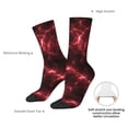 thumbnail image 4 of KLL Red Line Print Cool Socks Men's Women's Crew Socks Funny Crazy Novelty Stockings, 4 of 6