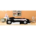 thumbnail image 3 of Twin Size Race Car Bed With Wheels, Black - Enhances Bedroom Decor And Provides Optimal Sleeping Support Wheels In Ensures A Restful Comfortable Night, 3 of 7