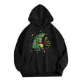 thumbnail image 3 of Cute Christmas Sweatshirt Funny Christmas Tree Graphic Hoodie Black XXL, 3 of 4
