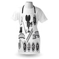 thumbnail image 3 of Movie Theater Apron Movie Industry Themed Greyscale Illustration of Projector Film Slate and Reel, Unisex Kitchen Bib Apron with Adjustable Neck for Cooking Baking Gardening, Grey Black, by Ambesonne, 3 of 3
