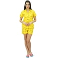thumbnail image 7 of Bimba Button-Down Shirt With Shorts Comfort Casual Stripe Nightwear Set, 7 of 7