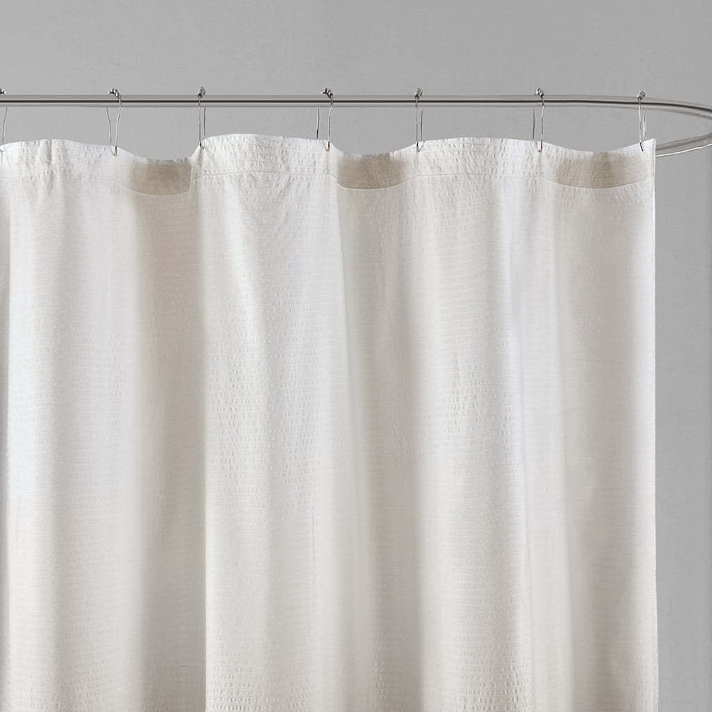 Euroco Ombre Printed Seersucker Shower Curtain Taupe 72x72"