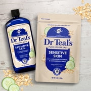 Dr Teal's Epsom Salt Magnesium Soak, Sensitive Skin with Oatmeal & Cucumber, 3 lbs