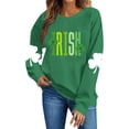 thumbnail image 4 of Tauxra Chandails à Enfiler de la Saint-Patrick pour Femmes, Manches Longues, Col Rond, Coupe Ample, Blouse Tunique Décontractée pour Femmes, 4 of 6