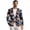 Boho Floral, variant on Leopard Print One Button Business Sport Coat for Men Wedding Business Open Front Jackets with 2 Side Pockets for Wedding Party,S