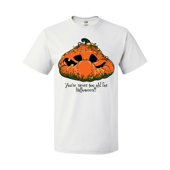 Inktastic Never Too Old for Halloween Pumpkin T-Shirt