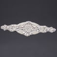 thumbnail image 3 of ZPAQI Sew / Iron On Silver Bling Beaded Rhinestone Trim Applique Bridal Dress Motif, 3 of 3